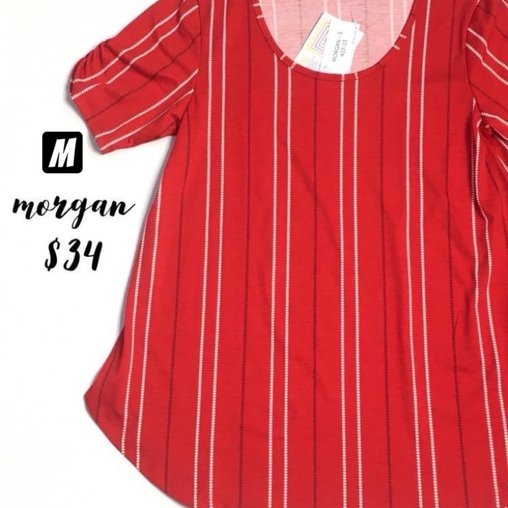 Morgan Red Striped Top